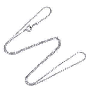 Estate Sterling Silver 925 1.1mm Curb Chain Necklace 18"